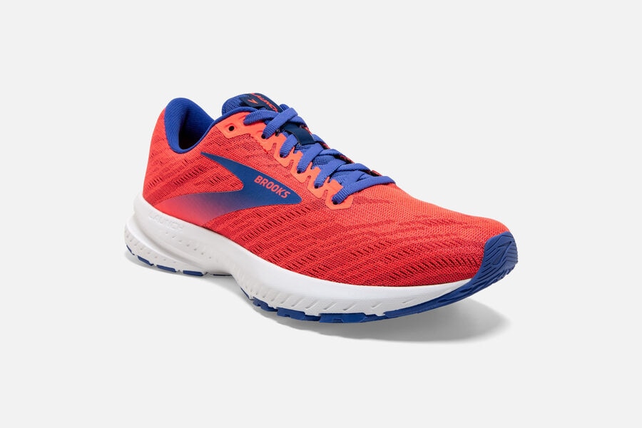 Brooks Running Shoes - Launch 7 Road Womens - Orange/Blue - UZJ-810975